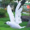Artificial Feather Seagull Bird Artificial Flying Bird Figurine Home Yard Hallway Garden Hanging Ornament Fake Seagull Sculpture