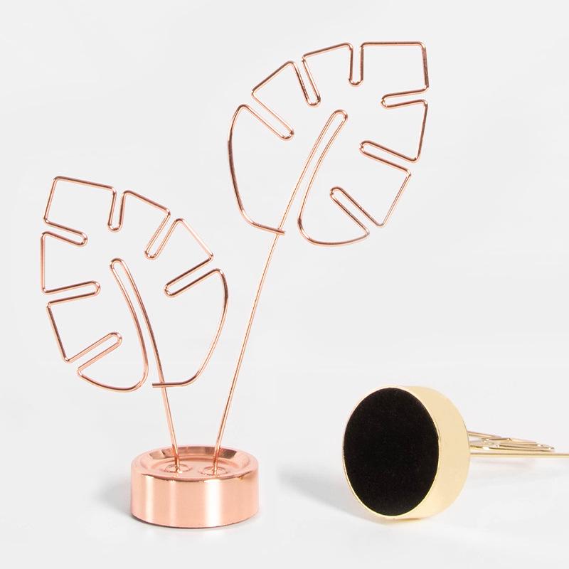 Monstera Leaf Photo Clip & Card Holder Desktop Ornament