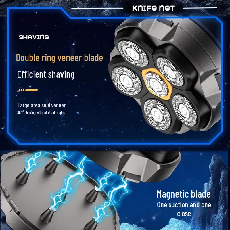 German Imported Men's Bald Head Electric Shaver - Self-Shaving Razor & Hair Clipper