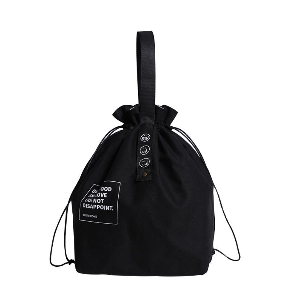 

Outdoor Portable Picnic Dinner Container Canvas Lunch Bag Box Handbag School Fresh Keeping Food Storage Tote Accessories чёрный