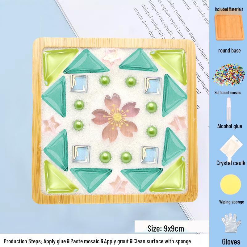 DIY Mosaic Coaster Craft Kit for Kids - Patchwork Creative Art