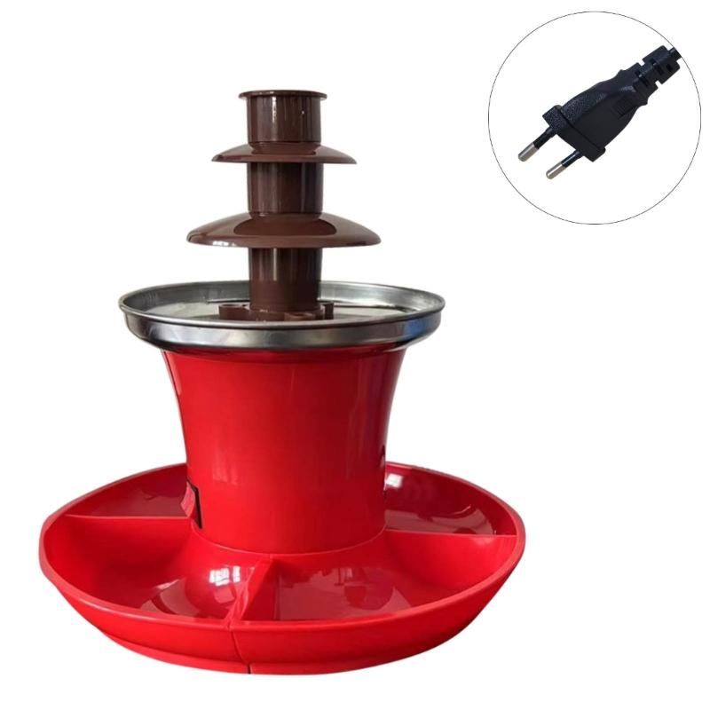 Mehrzweck-Schokoladenbrunnen-Hersteller 3-stöckiger elektrischer Schokoladenfondue-Brunnen zum Schmelzen von Süßigkeiten und Dippen von Käse