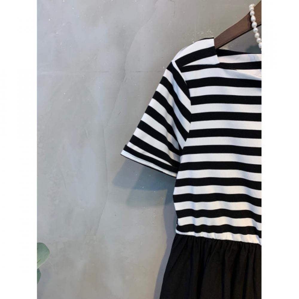 C S In The Room Max Stripe Square neCk bandIng Short Sleeve dreSS 2Color C
