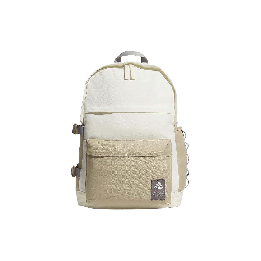 Adidas Logo Zipper Backpack Medium Unisex Backpacks Beige JF6561 Beige,Medium