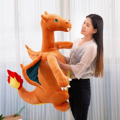 Big Size Pokemon Charizard Dragonite Anime Figures Doll Stuffed Animals Plush Toy Kawaii Room Decoration Kids Christmas Gift Cuddly Fluffy Huggable