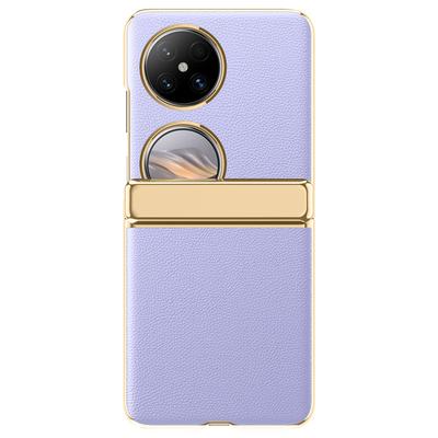 Suitable for Huawei Pocket 2 Mobile Phone Case Film Integrated Electroplating Full-inclusive Central Shaft Hinge Anti-fall Business Folding Leather