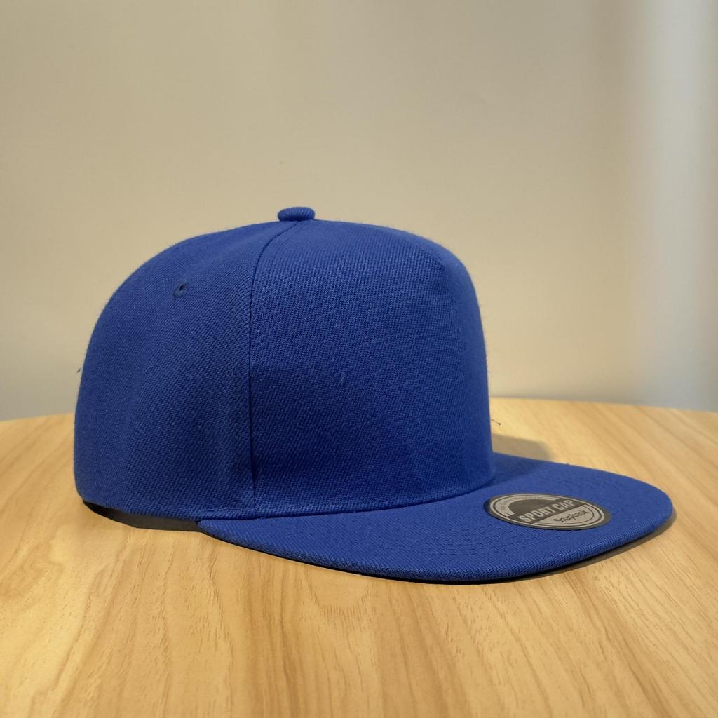 Customizable Flat-Brim Five-Panel Hip-Hop Hat with Logo - European & American Trend Style