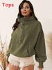 Basic Hoodie Sweatshirt For Women With Pocket And Drawstring For Casual Streetwear