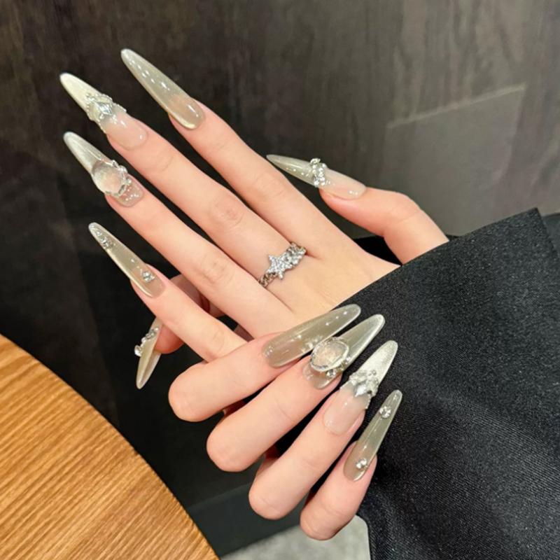 100Pcs Nails Tips Extension Clear Soft Gel Tips Clear Soft Gel False Nail Design Full Cover Press On Nail Fake Manicure Tools