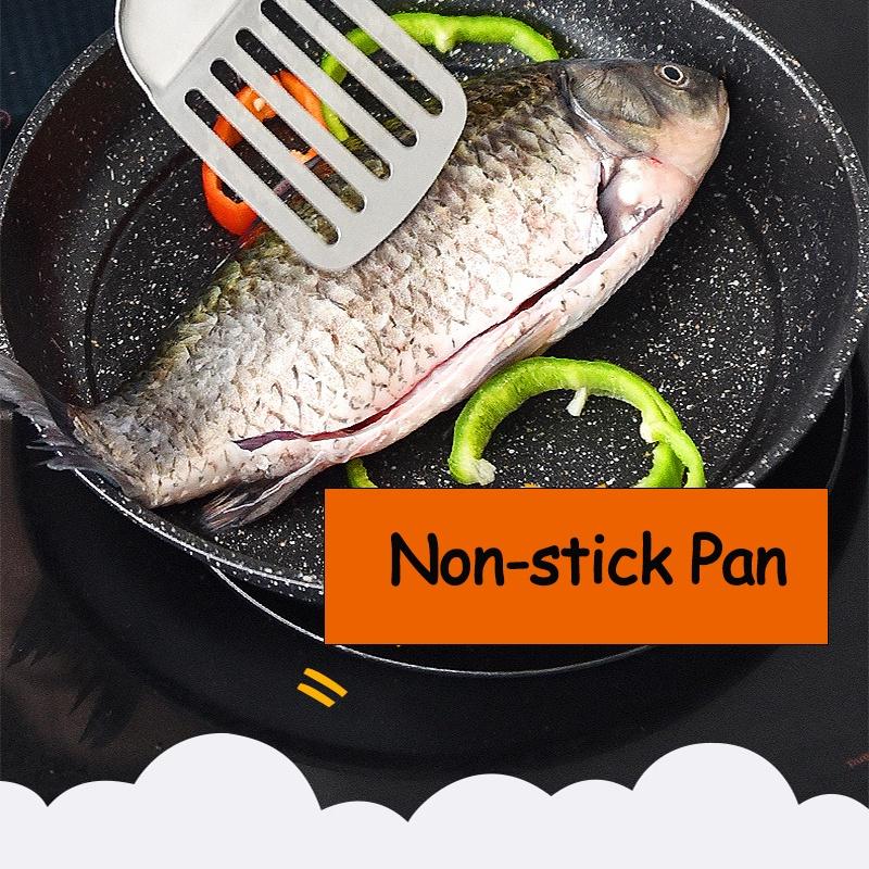 Universal Stone Pans Household Maifanshi Nonstick Frying Pan with Soft Resistant Handle Induction Cooker Gas Stove 26cm