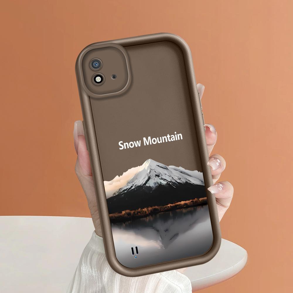 Soft Silicone Square Ladder Printing Pattern Phone Casing Full Cover Camera Shockproof Protection Rubber Case for OPPO Realme