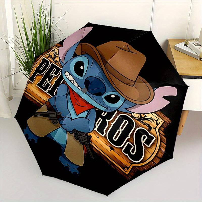 

Cowboy Stitch, Western Theme Themed Automatic opening and closing folding umbrella, 8 rib windproof, compact travel design, suitable for all
