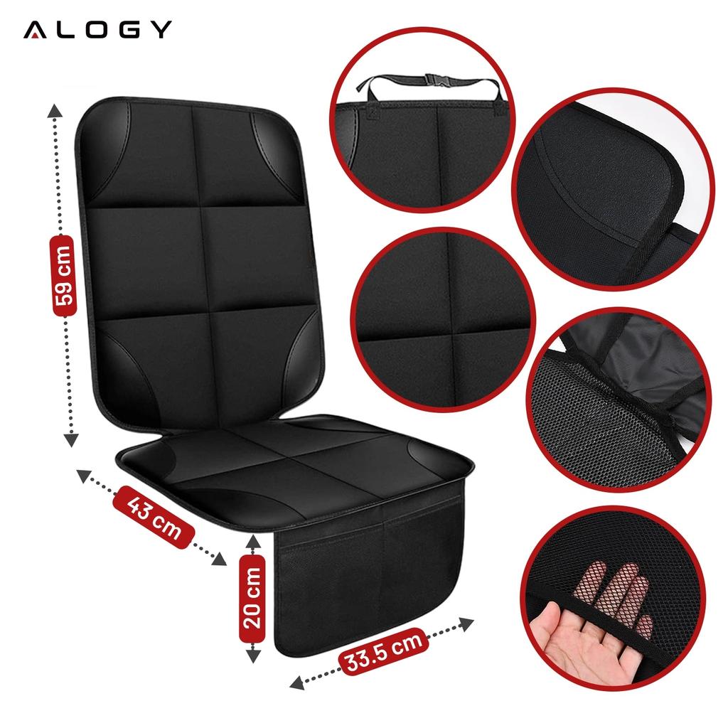 Protective Mat For Single Seat Alogy Seatshield™ Pad Under Child Car Seat Car Protector Black