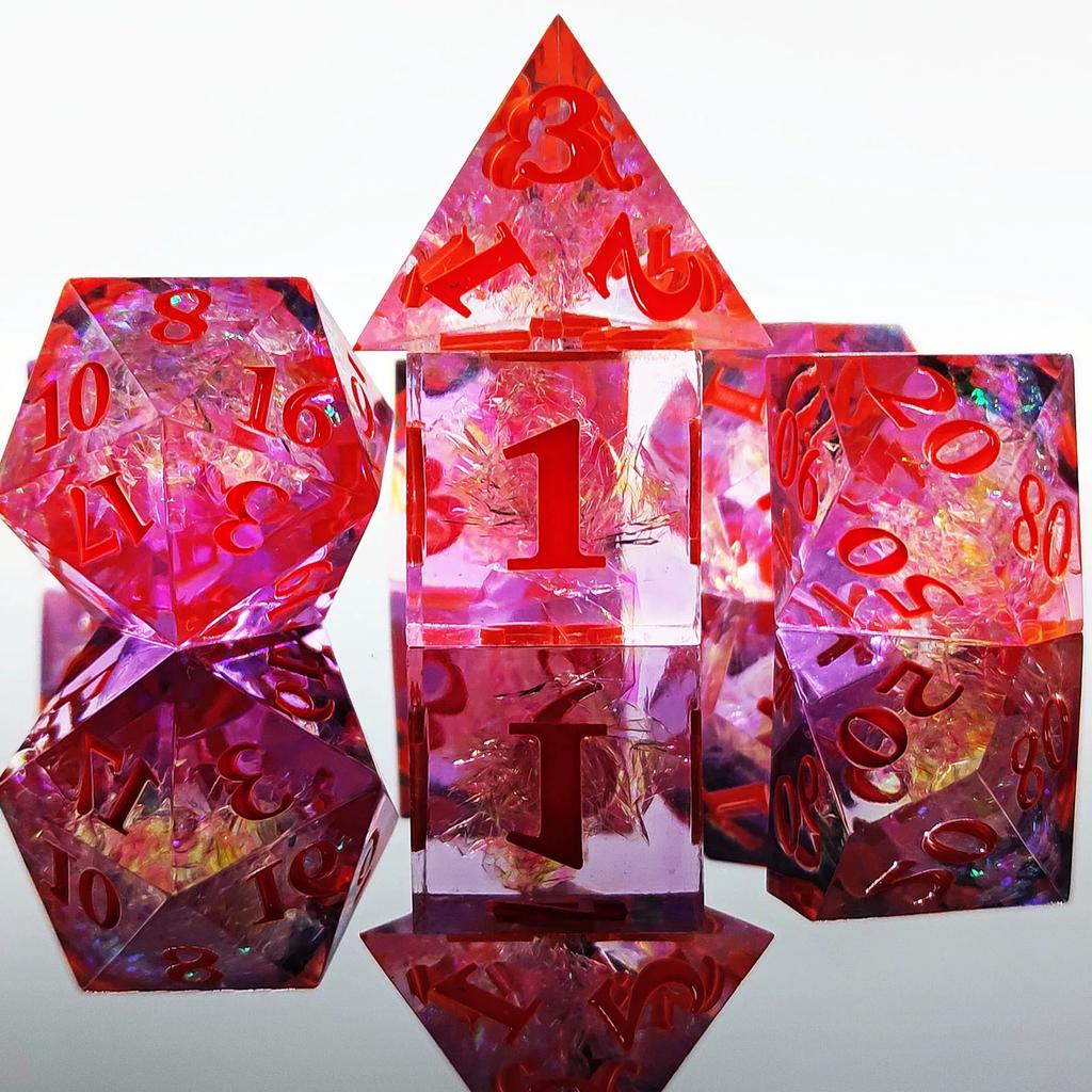 Transparent Resin DND Dice Set Dungeons & Dragons D20 Cthulhu Polyhedron Dice COC Running Group Board Game