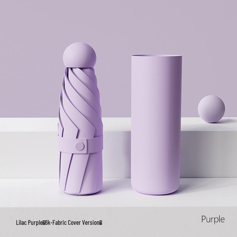 Compact Five-Fold Umbrella: Portable Pocket Sunshade & Rain Parasol for Women, Anti-UV Sunscreen Protection.