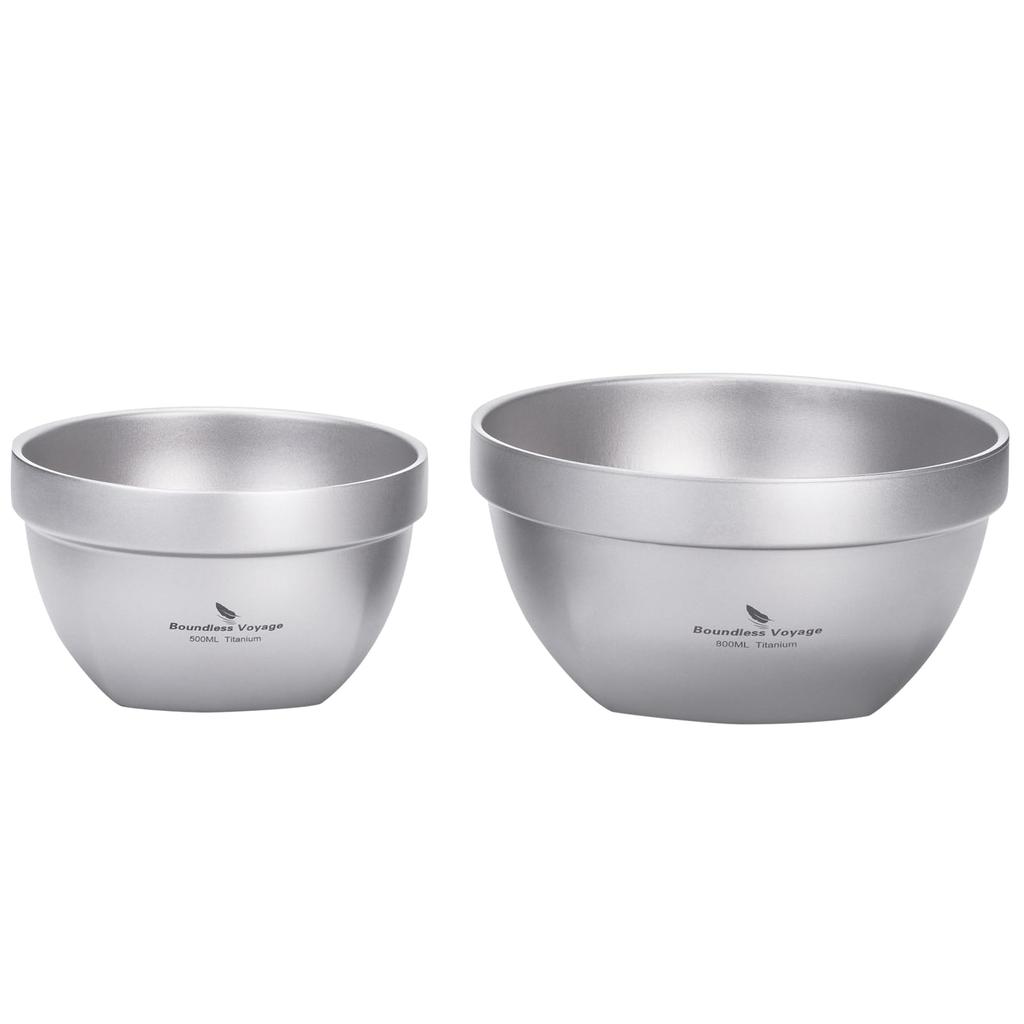 Boundless Voyage Titanium Rice Double Double For Ramen Rice Rice Heat Titanium Camping Storage Bag Included Bowl, Layer, 500/800ml, Bowl, Children,