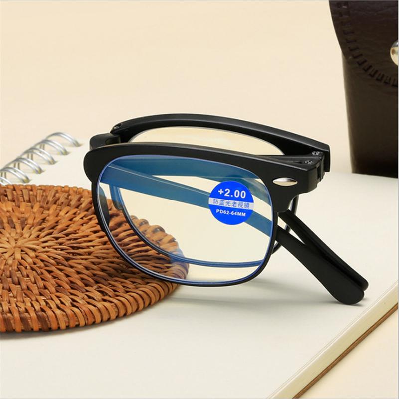 Fold Anti Blue Light Blocking nail Reading Glasses Women Men Square frame Presbyopic Glasses Diopters computer glasses +1.0 1.5