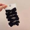 5 Stück/Set Schleifen-Scrunchies Haarseil Kinder Einfarbig Ohne Beschädigung Elastischer Pferdeschwanzhalter Gummiband Kleinkind Mädchen Kopfschmuck