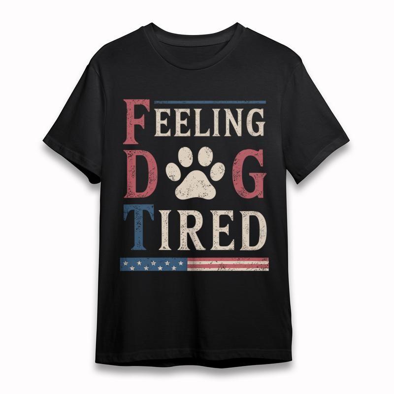 Женская футболка большого размера, мягкая, классическая, с принтом лапки собаки и надписью  Уставший 3XL