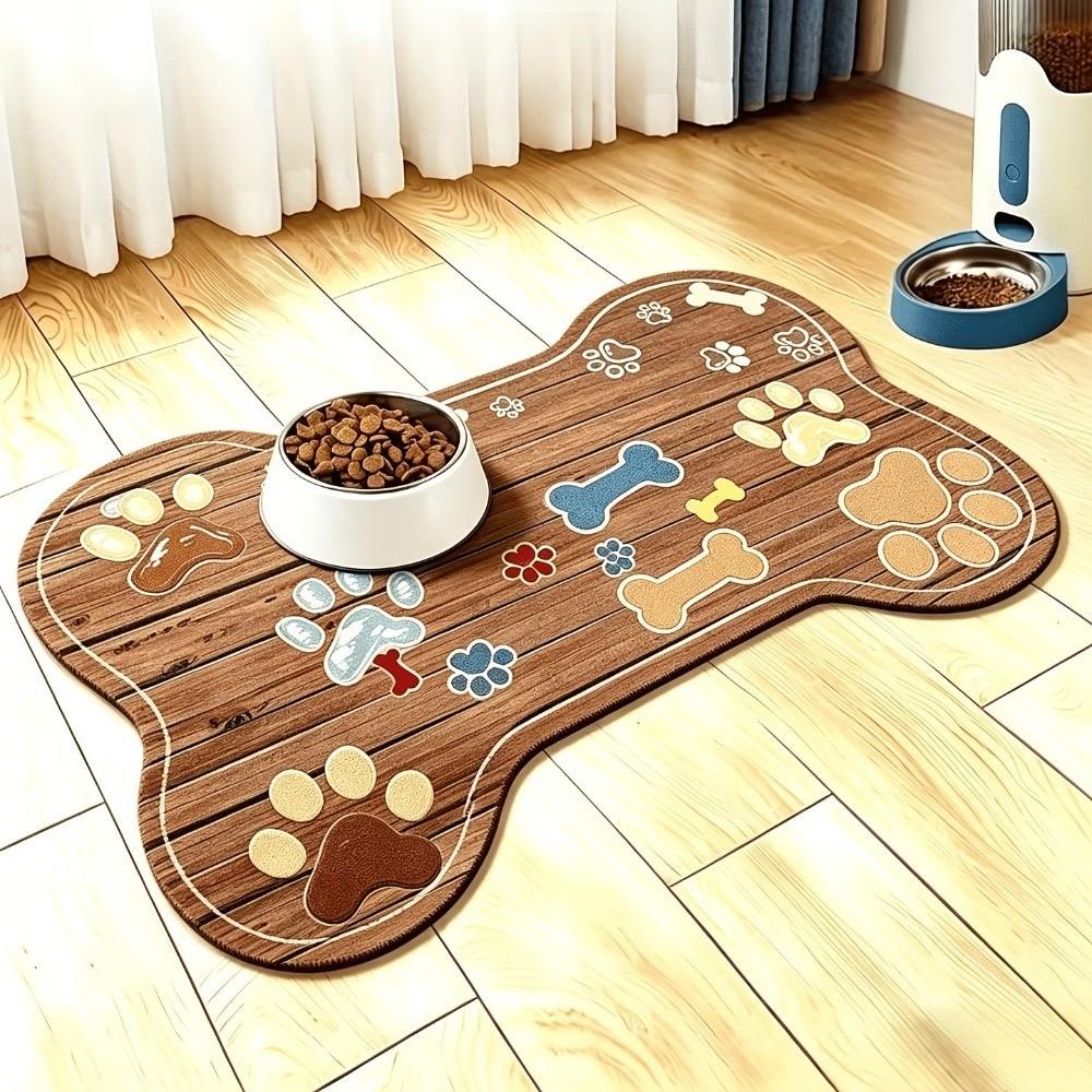 Quick-Dry Non-Slip Floor Mat Easy Clean Feeding Mat Eco-Friendly Pet Placemat Indoor