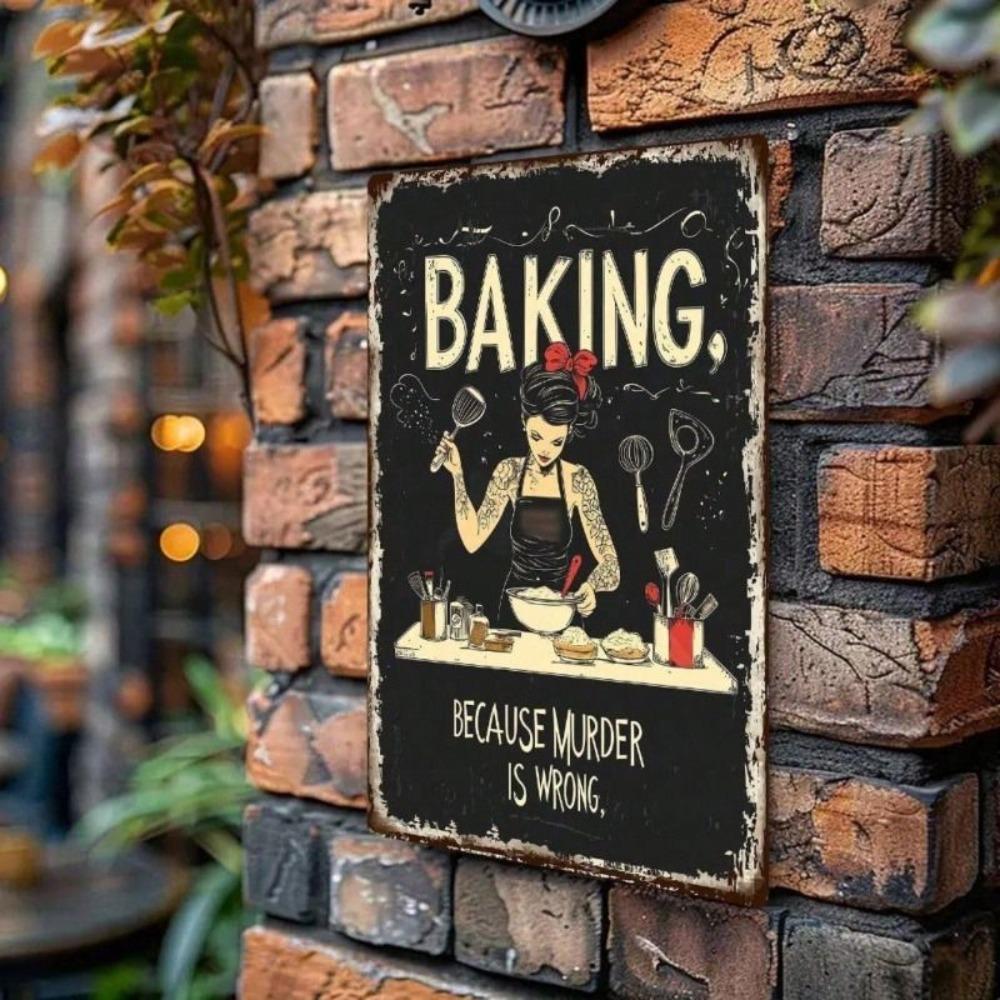 Metal Wall Art Vintage Retro Decor for Kitchen