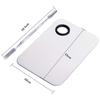 NESA® Pro Salon Stainless Steel Cosmetic Makeup Palette Spatula Mixing Tool (Rectangular - 2 Pcs)