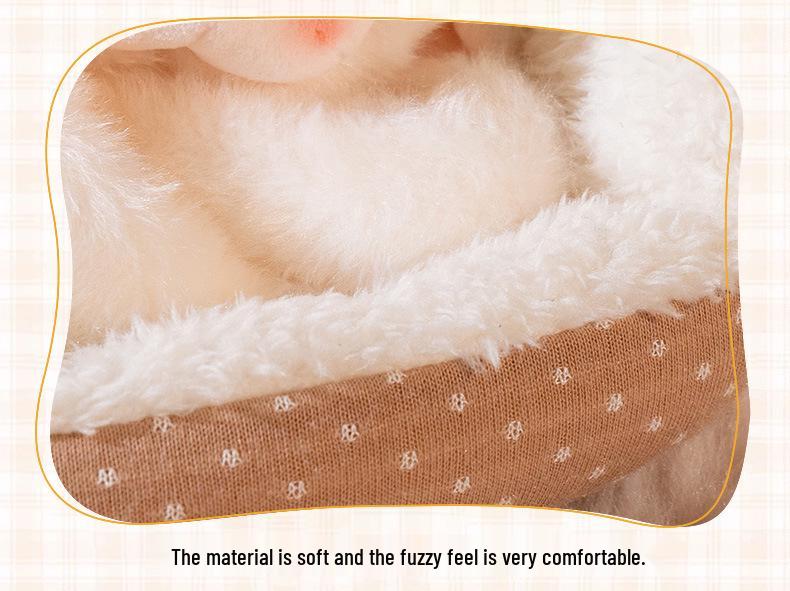 Calico Cat Lamb Nap Nest Plush Toy - Cute and Healing Desk Companion Doll