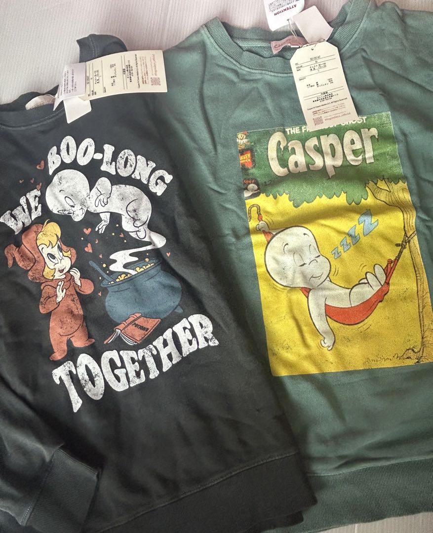 

[USED] 2 Large Casper & Wendy Anime Logo Sweatshirts