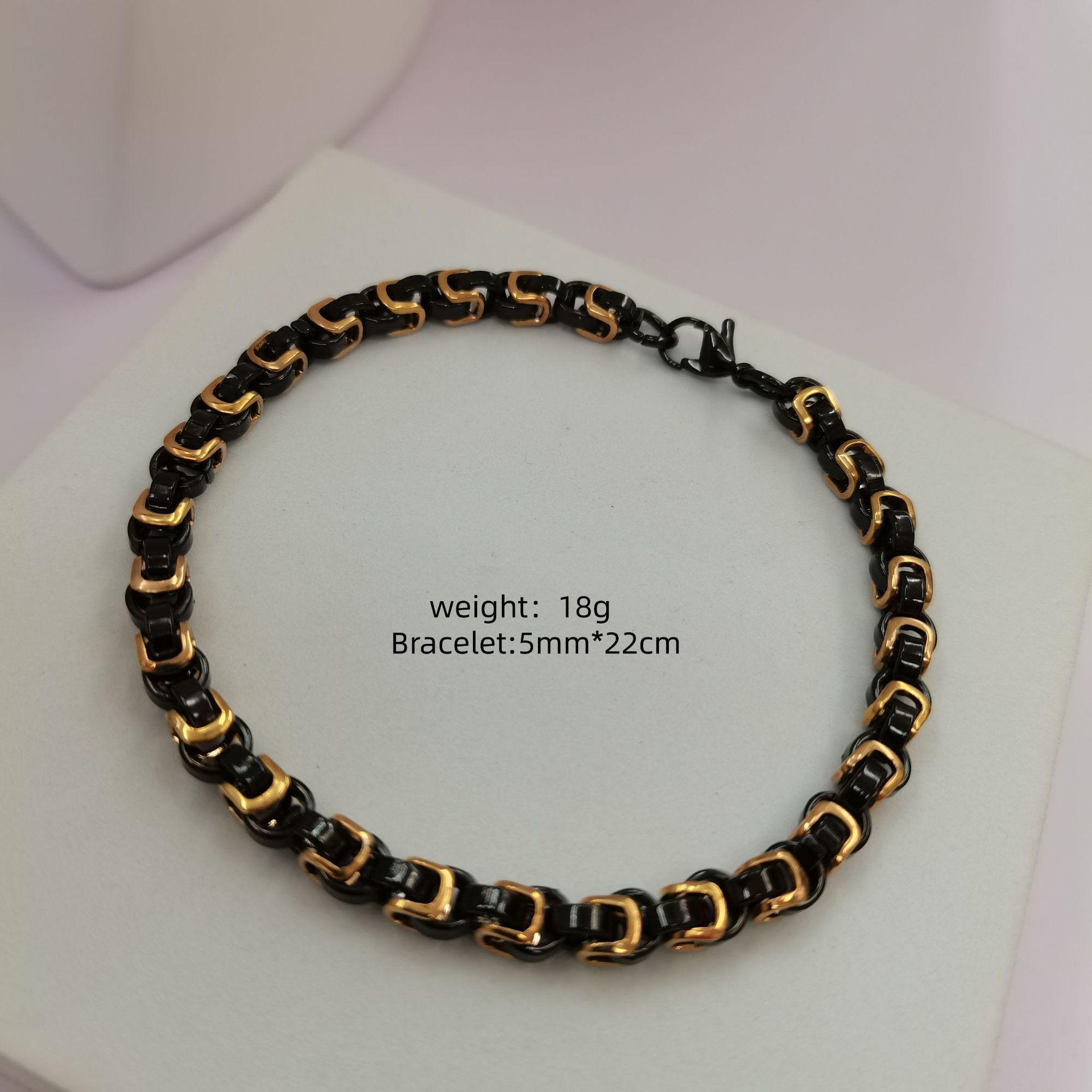 Retro Fashion Titanium Stainless Steel Hoop Chain Jewelry Stainless Steel