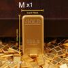 30pcs+1pc Highly Realistic Fake Golden Bars - Modern Metal Decorative Strips, Suitable for Home and Office, No Power Required