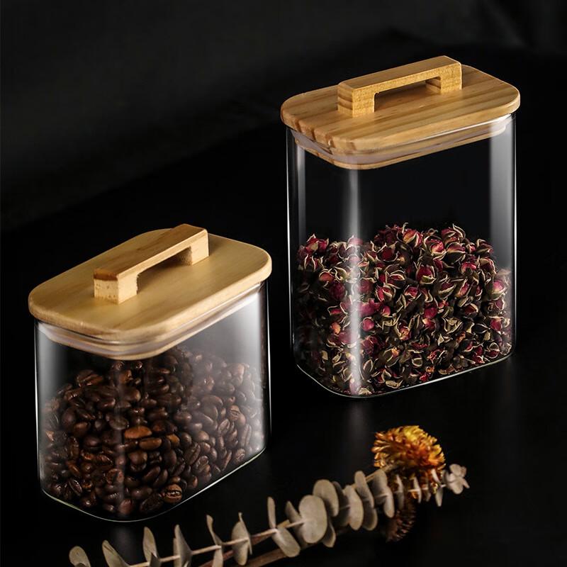 ZISIZ High Borosilicate Square Glass Storage Jars