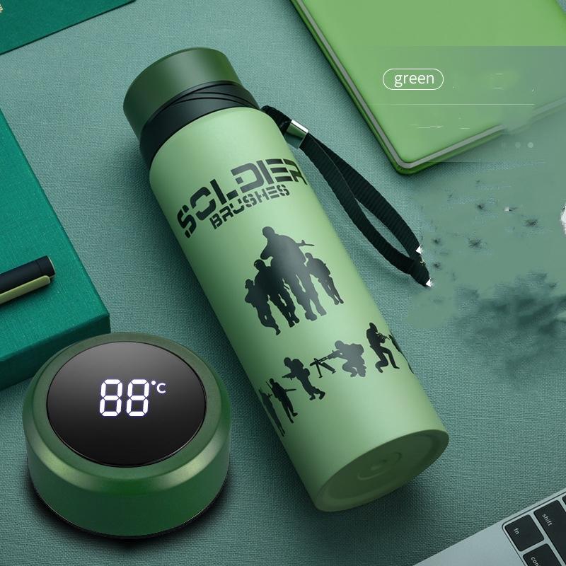 

Термос большой емкости из нержавеющей стали 304, термобутылка для воды, кофе, с дополнительным светодиодом, портативный и идеальный, Прямая поставка 600ml