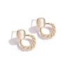 Luxury Square Cat Eye Stone Beaded Earrings Elegant Dangle Earrings For Women Fashion Jewelry