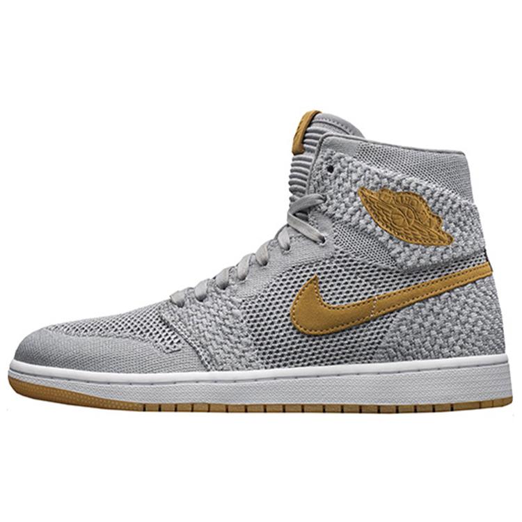 

Новые Jordan 1 Retro High Flyknit Серый волк 919704-025 44