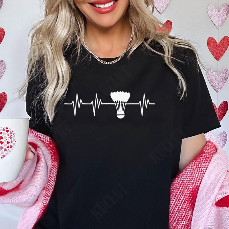 T Shirt for Women Unisex Funny Badminton Player TShirt Casual Short Sleeve O Neck Tshirts Badminton Team Tee Unisex Streetwear
