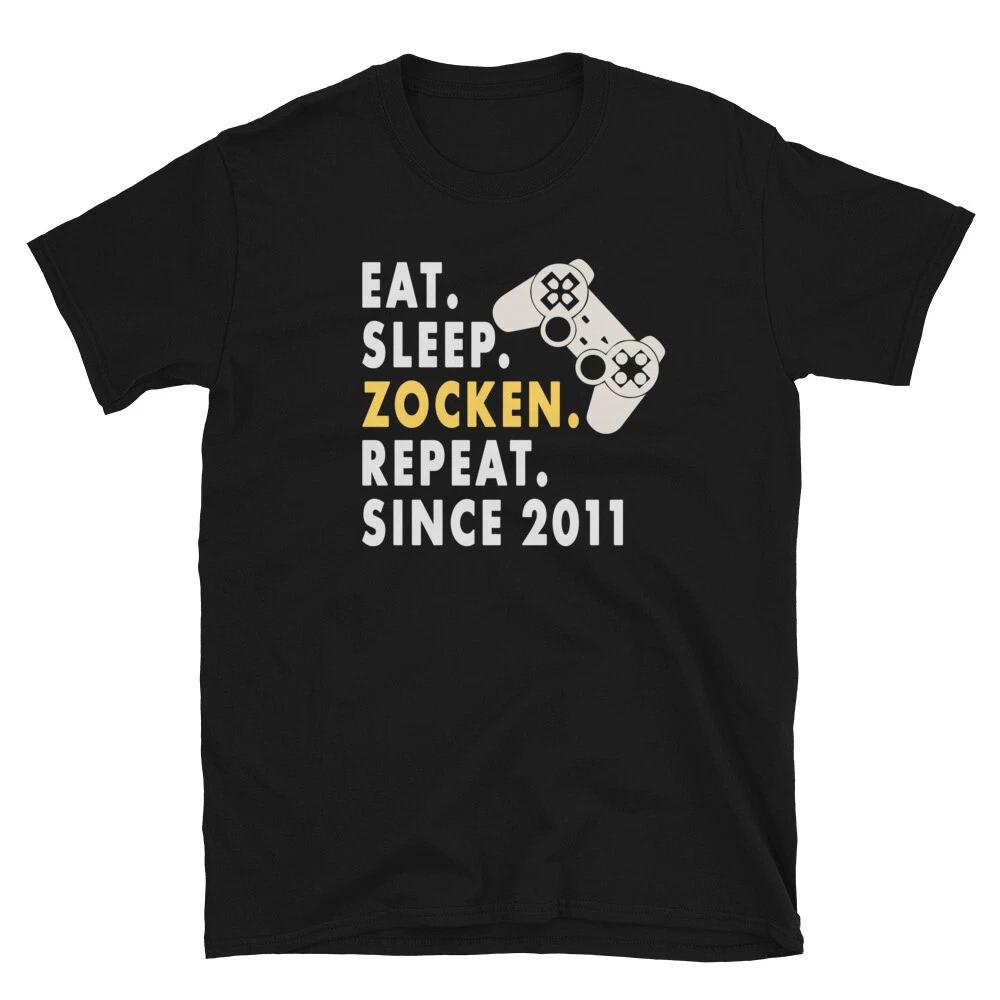 Eat Sleep Zocken Since 2011 für Gamer graphic T-shirt L