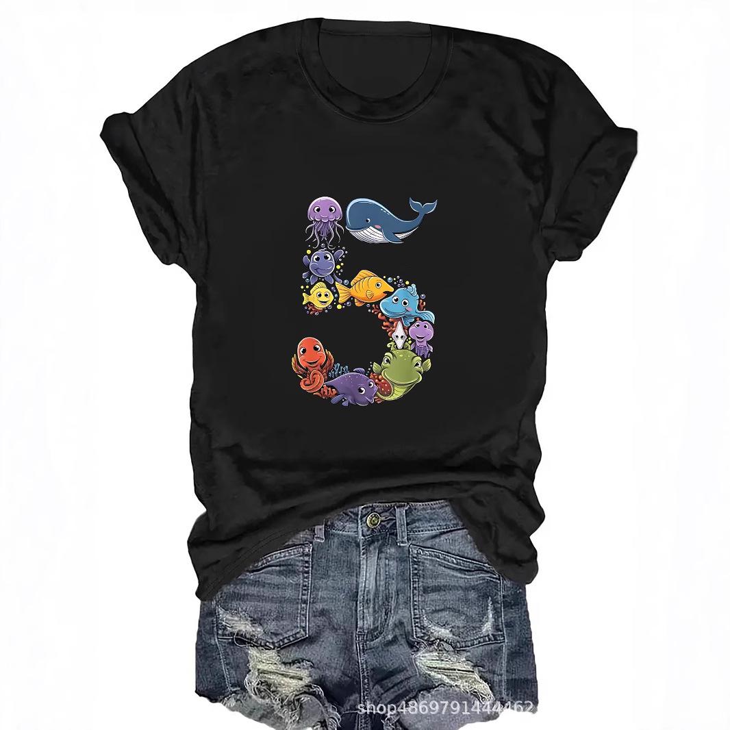 

Women s Fashion Round Neck T-Shirt for Cross-Border Trade X-Large