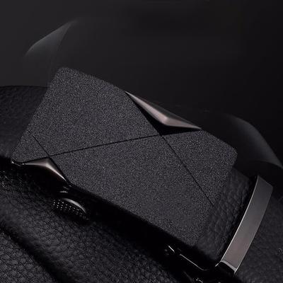 Men's Belt New Matte High End Automatic Buckle Genuine Leather Belt Fashionable Young and Middle Aged Trousers