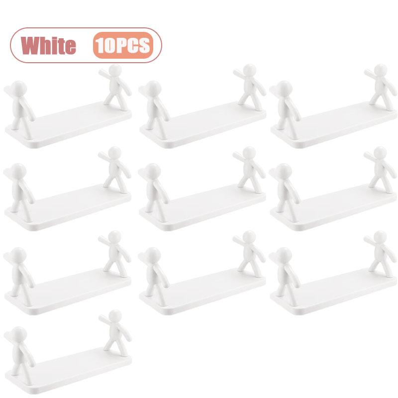 1-10PCS Durable Wall Storage Rack No Drilling Easy Installation Organizer for Bathroom Kitchen Makeup and Room Decoration