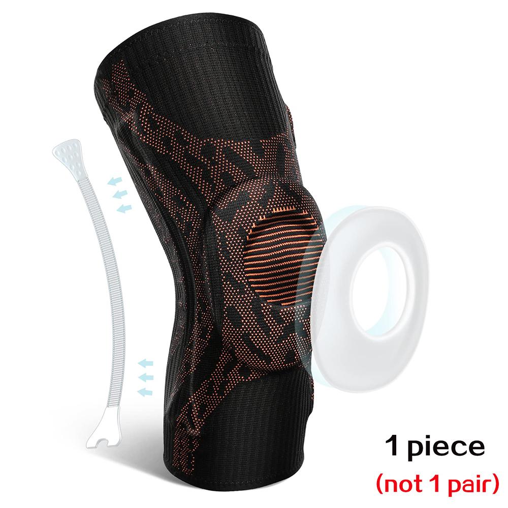 Bracetop 1Pcs Knee Brace Compression Knee Sleeve Gel Pad Support & Side Stabilizers For Patella Tendon Stabilizing,Meniscus Tear