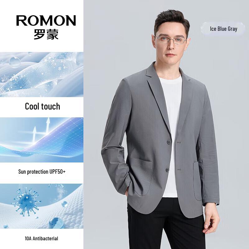 Romon Men s Ice Silk Business Casual Blazer XL