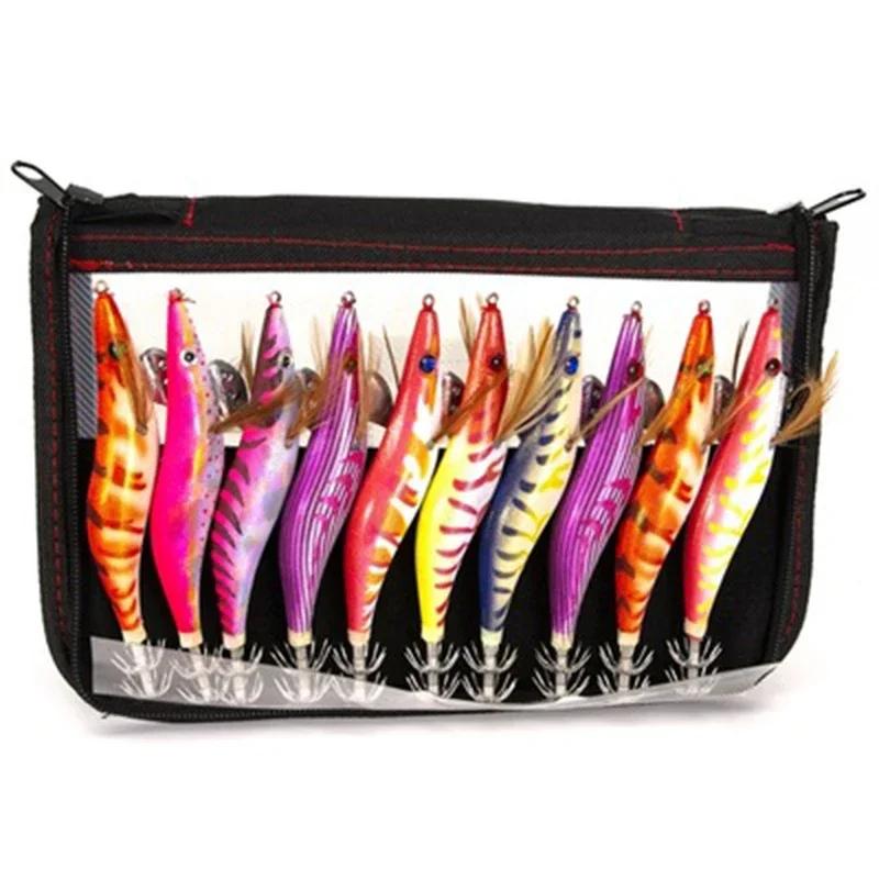 2.5/3.0# Nou Luminos Calamar Jig Pescuit Mare Momeală 8g-19.5g Caracatiță Creveți Sepie Calamar Cârlig Rig(întâmplător) Unelte pentru pescuit în aer liber