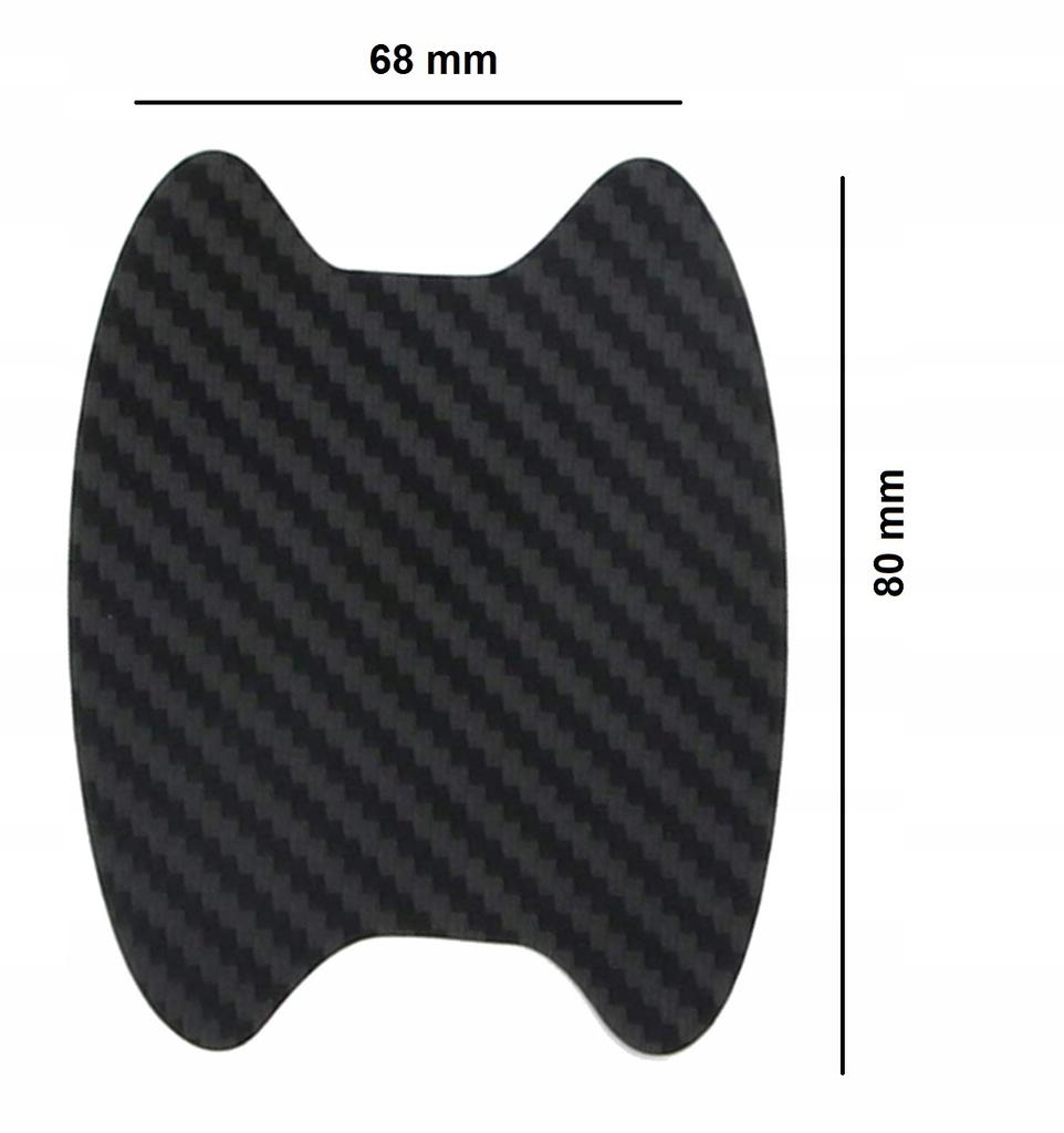 Folia Ochronna Pod Klamki Samochodowe Carbon 4 Szt