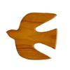 Artistic Wood Swallow Sculpture Wall Hanging Wooden Bird Statue Plaque Ornament for Children Bedroom Nursery Decoration