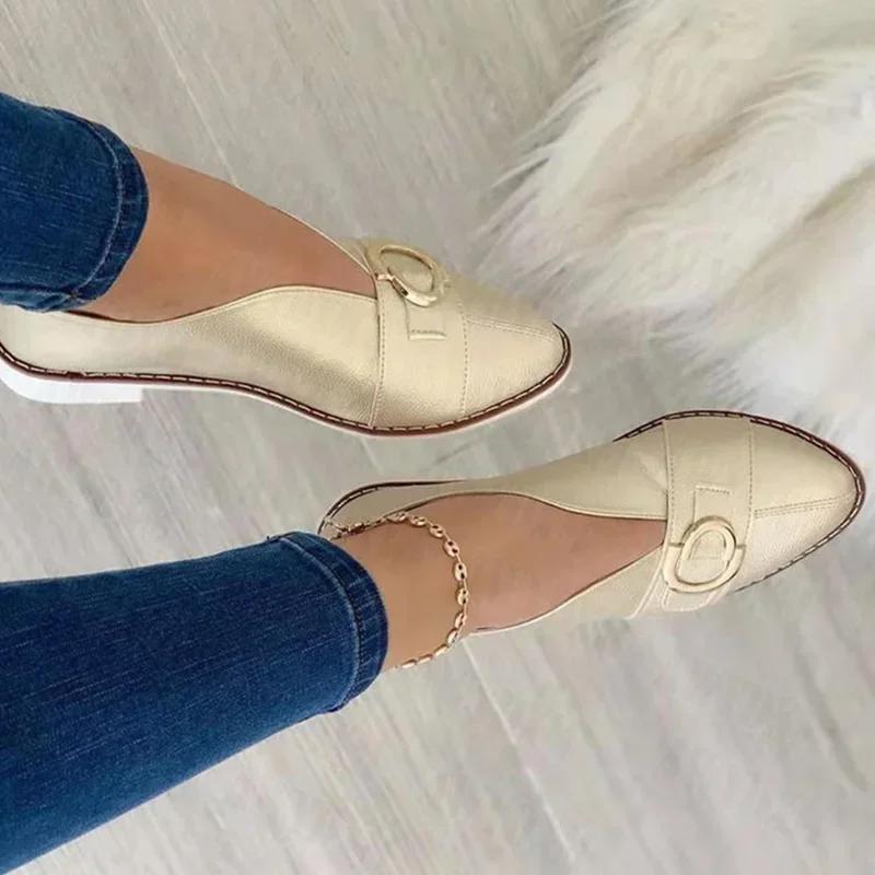 Shoes Women Designer Plus Size Pointed Toe Shallow Sandals Autumn 2024 New Soft Flats Loafers Sport Dress Mujer Zapatos