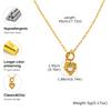 Trendy Chic Shell Conch Strawberry Heart Pendant Stainless Steel OT Buckle Square Chain Necklace for Women Jewelry Gifts