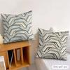 Simple Geo Inlay Pattern Pillow Case Double-Sided Plush Sofa Cushion Covers Organic Breathable Invisible Zipper