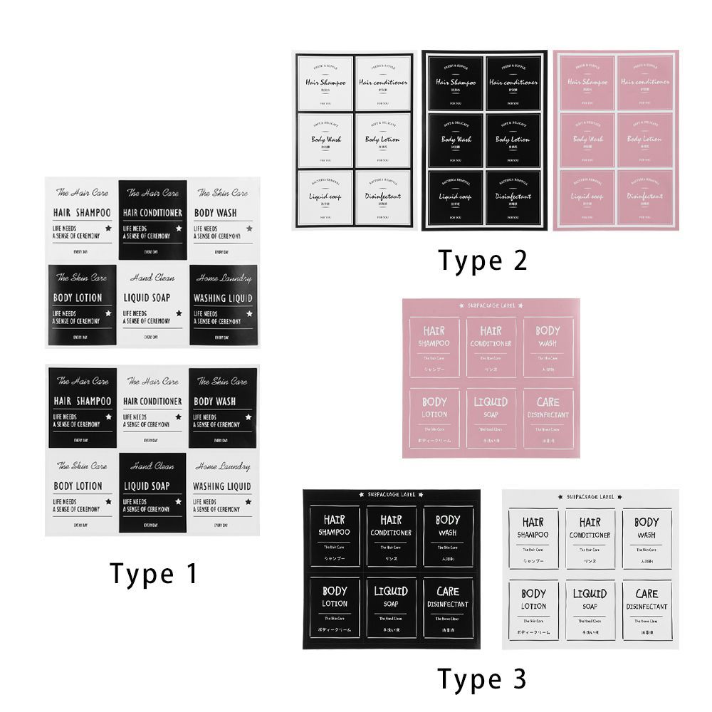 Label Identification Sticker Cosmetic Label Refillable Bottles Marker Stickers Classification Tags