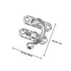 20Pcs Vintage Horn Lock Wood Metal Hasp Clasp Latch Toggle Latch for Jewelry Box Toolbox Cabinet Door Craft
