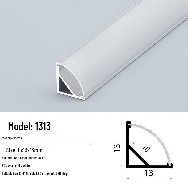 45-Degree V-Shaped Aluminum Light Channel for Linear Ceiling Lighting